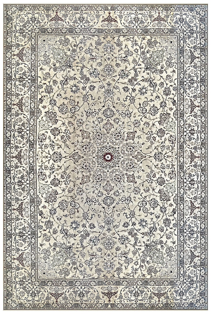 Buy Persian Nain Silk Inlaid Rug - 5.10 x 3.40 Online | Persian Carpet ...